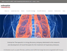 Tablet Screenshot of enterprisetherapeutics.com